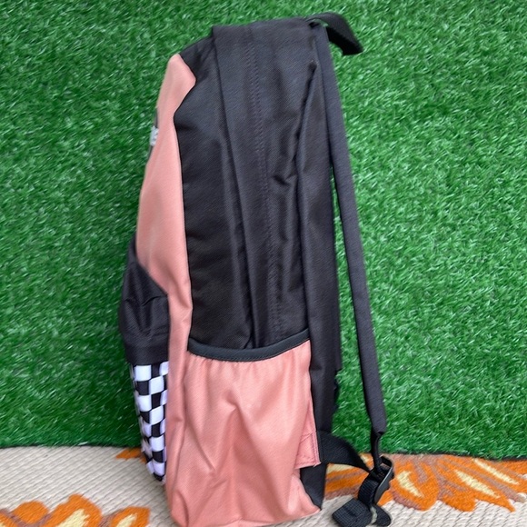 Vans Off The Wall Women's Street Sport Realm Backpack Bag - Rose Pink/Checkered - Picture 4 of 16